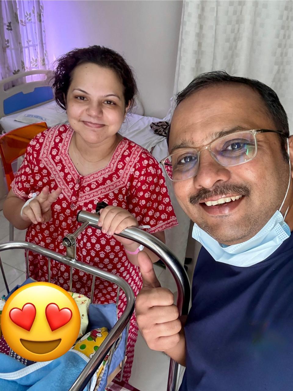 Happy mother with her baby